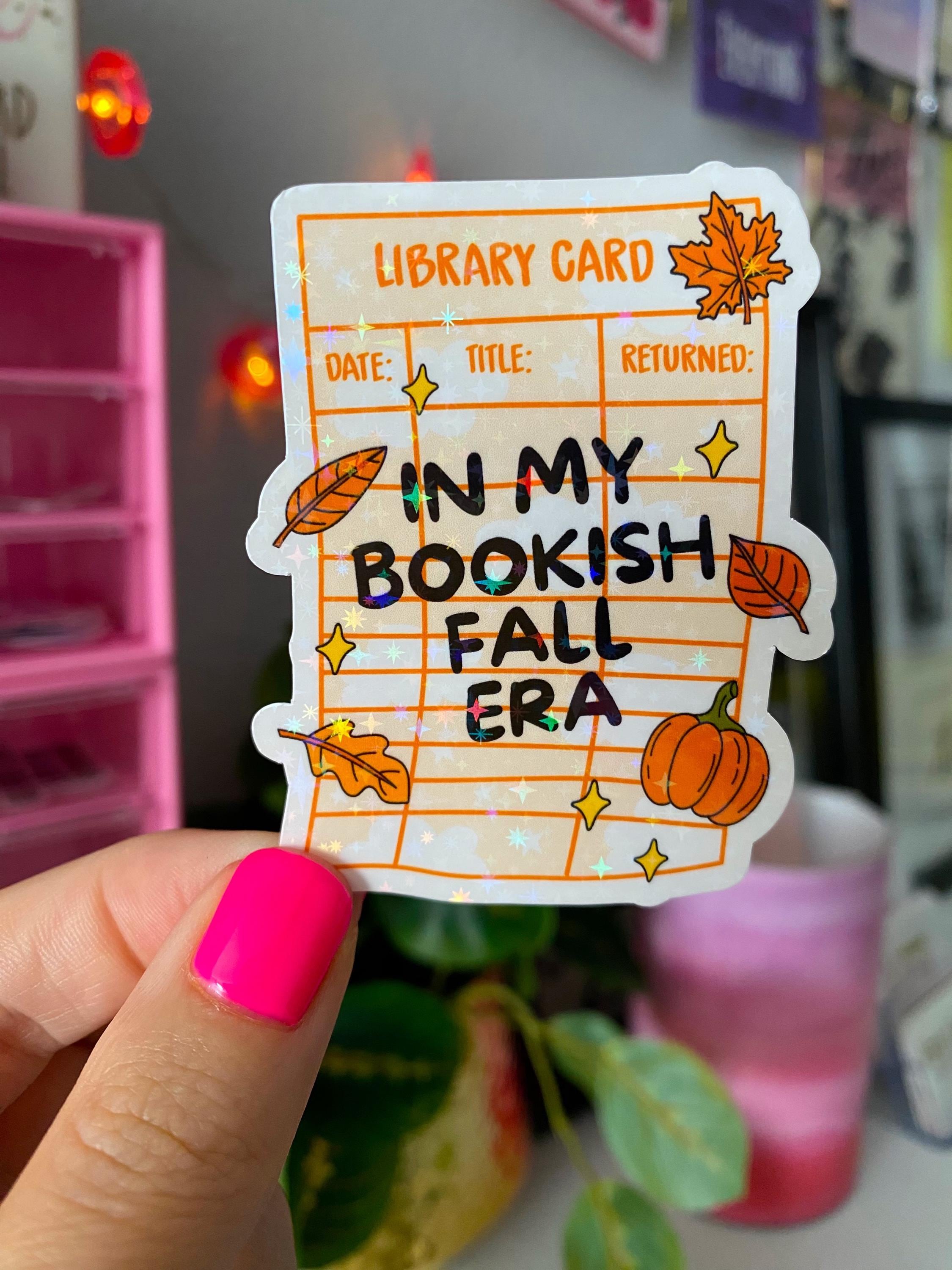In My Bookish Fall Era Sticker / Holographic / Cute Fall Bookish ...