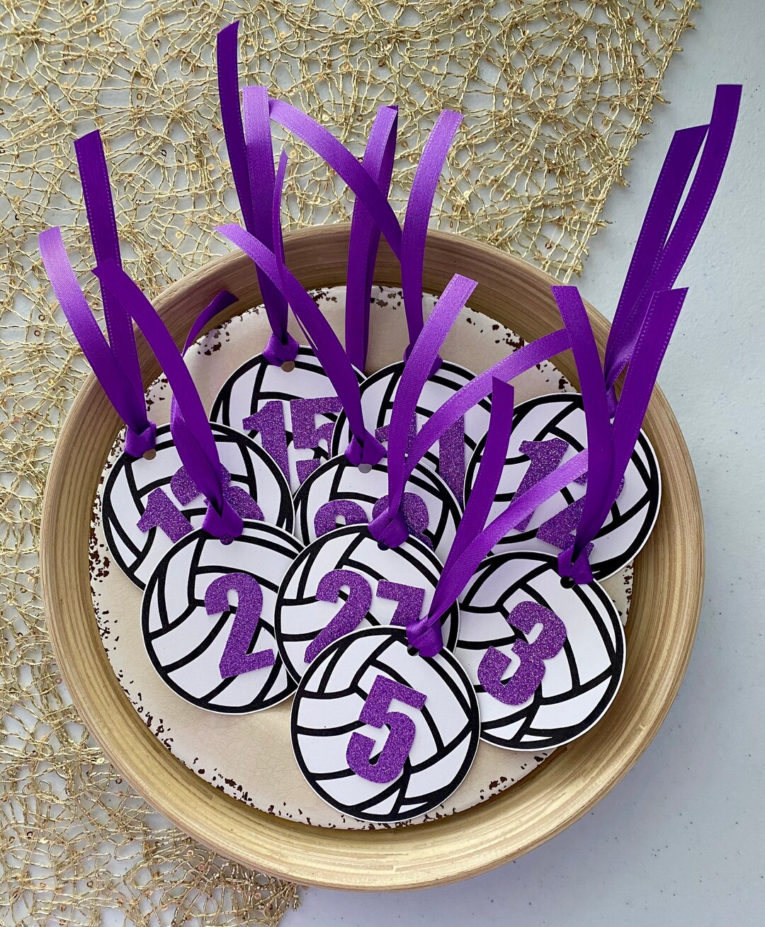 Volleyball Team Gift Tags / Sold Individually / 3 Inch / Volleyball