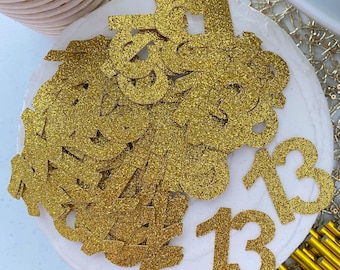13th birthday confetti / 50 count / 13th birthday girl / 13th birthday boy / 13th anniversary / 13th party decorations / 13th party ideas