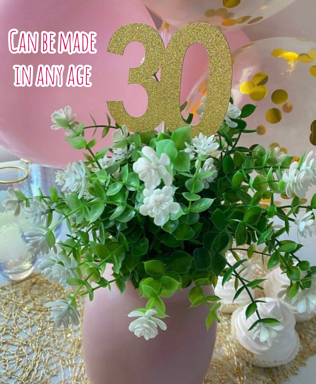 30th Birthday Centerpieces / 30th Birthday Party / 30th Birthday