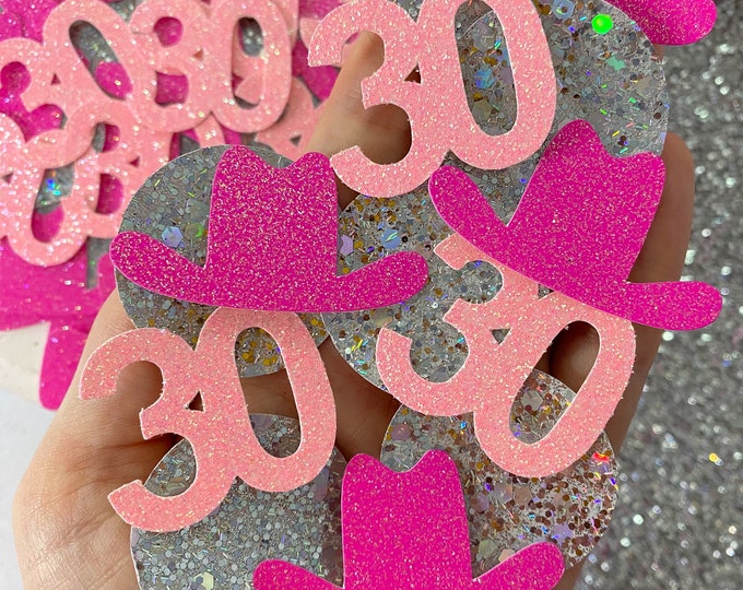 Man I feel like I’m 30 / 50 count confetti / disco 30th birthday / disco 30th birthday party decorations / 30th birthday disco cowgirl