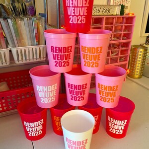 EVJF Rendez-veuve / Coupes du stade de 16 oz / Décorations de fête Rendez-veuve / Veuve avant vœux / EVJF avec champagne / Cadeaux image 4