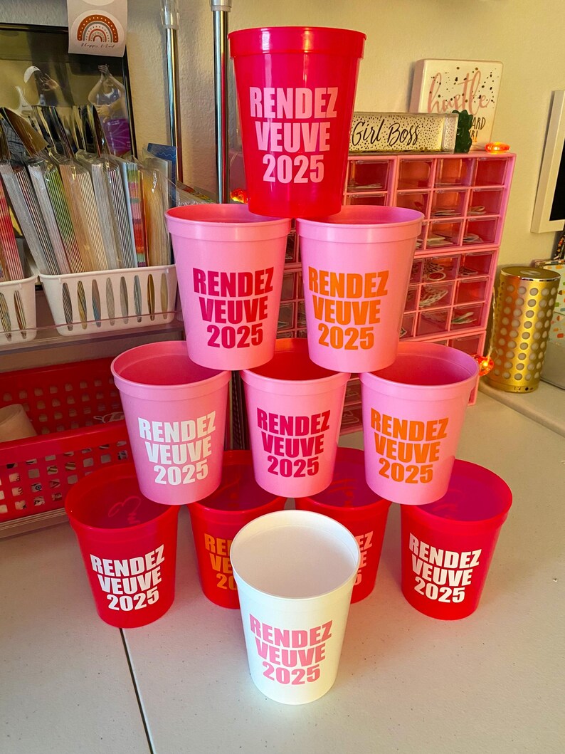EVJF Rendez-veuve / Coupes du stade de 16 oz / Décorations de fête Rendez-veuve / Veuve avant vœux / EVJF avec champagne / Cadeaux image 4