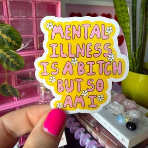 sarcastic mental health sticker / holographic / sassy mental health sticker / funny mental health stickers / spicy trauma stickers