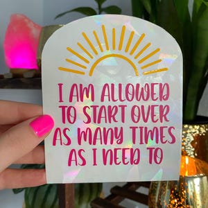 rainbow suncatcher sticker / suncatcher rainbow maker window sticker / prismatic rainbow making sticker / positive affirmations stickers