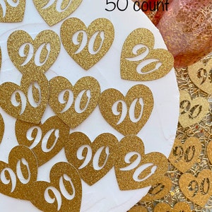 90th Birthday Confetti / 50 Count / 90th Birthday Decorations / Age Confetti / 90th Anniversary / 90th Birthday Ideas / Number Confetti
