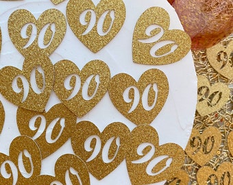 90th Birthday Confetti / 50 Count / 90th Birthday Decorations / Age Confetti / 90th Anniversary / 90th Birthday Ideas / Number Confetti