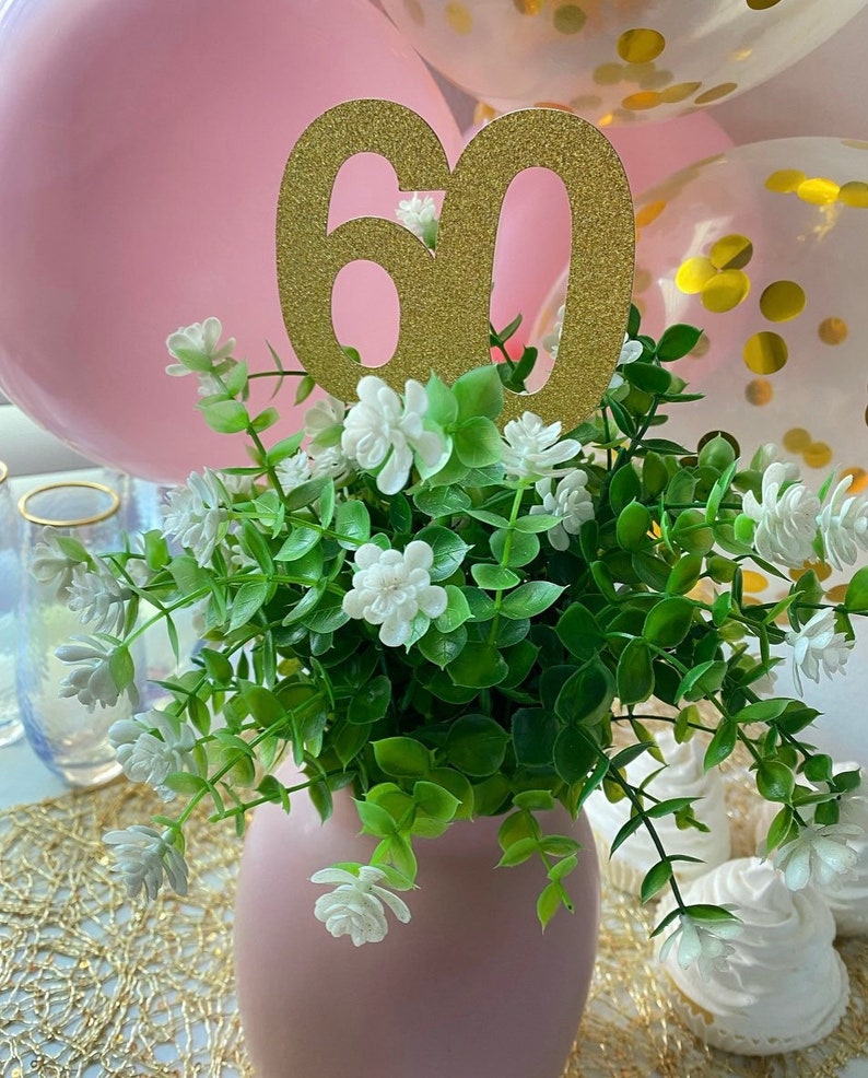 60th Birthday Centerpieces / 60th Birthday Party / 60th Etsy