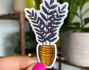 houseplant sticker / potted plant sticker / cute plant stickers / house decor plant stickers / pretty plant stickers / plant mom stickers