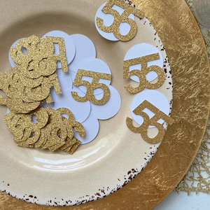 55th Birthday Confetti / 50 Pieces / 55th Birthday For Women / 55th Birthday For Dad / 55th Anniversary / 55th Birthday Mom / 55th Birthday