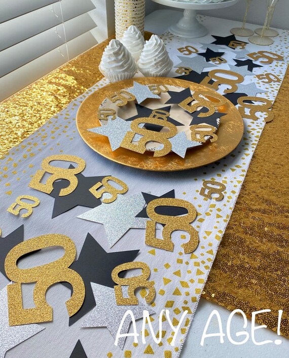 50th Birthday Confetti / Large Table Scatter / 50th Birthday Etsy