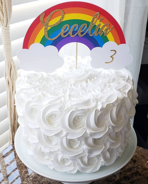 rainbow baby baby shower cake