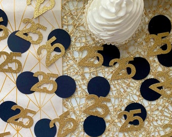 25th Birthday Confetti / 50 Count / 25th Birthday Party Decorations / 25th Birthday Party / 25th Birthday For Her / 25th Birthday For Him