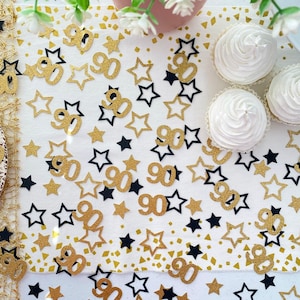 90th Birthday Confetti / 200 Count / 90th Birthday Party Decorations / Birthday Confetti / 90th Anniversary / 90th Birthday Idea / 90th