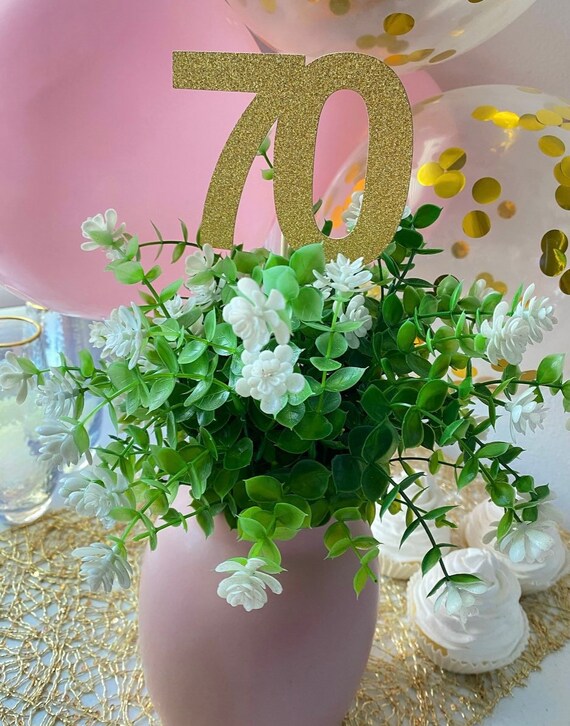 70th Birthday Centerpieces / 70th Birthday Party / 70th Etsy