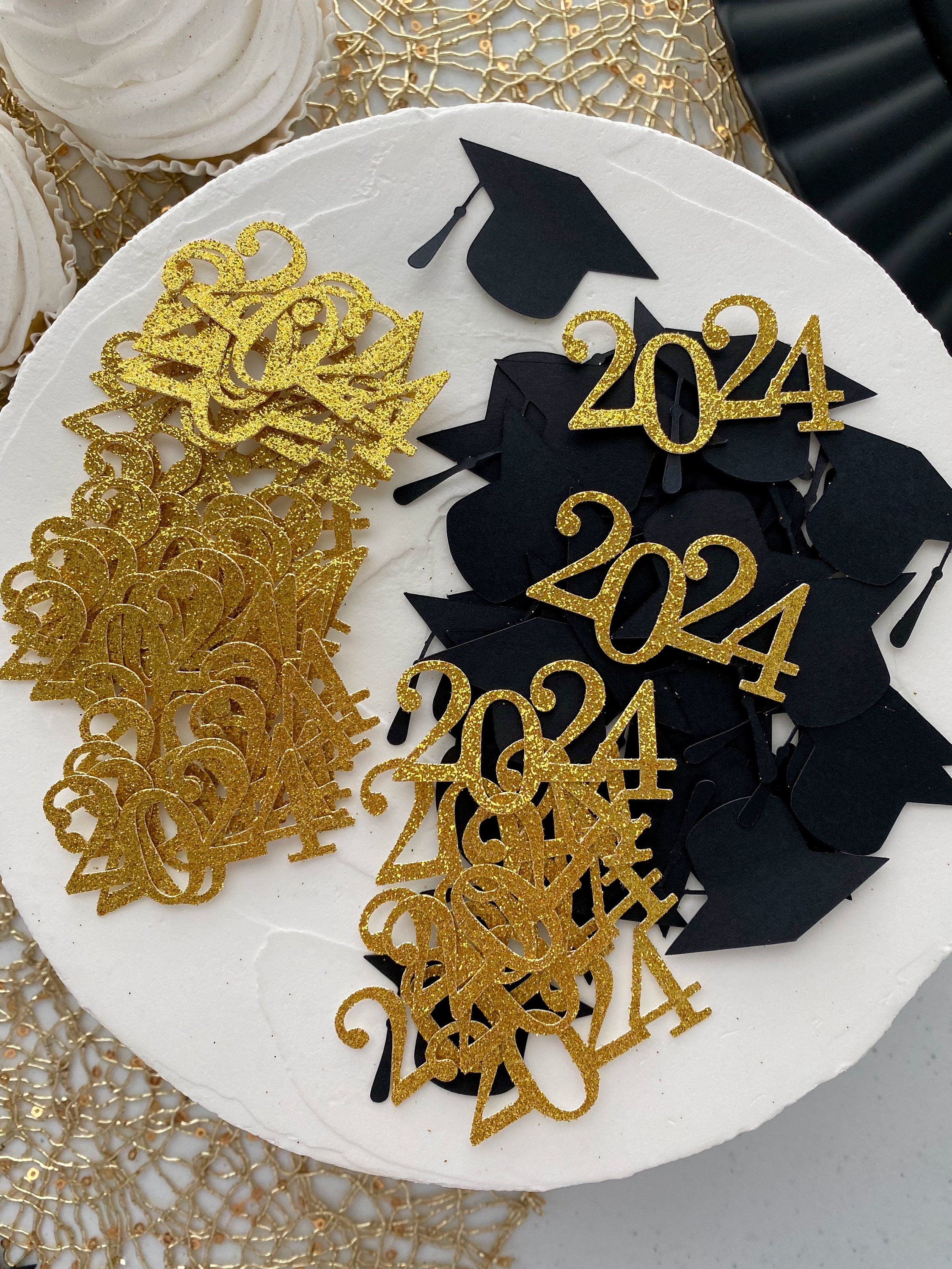 2024 Graduation Cap, Tassel, Certificate Bundle, Cake Topper