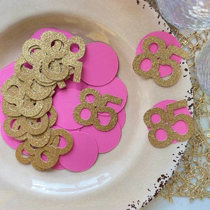 85th Birthday Confetti / 50 Pieces / 85th Birthday Decorations / 85th Anniversary / 85th Birthday Mom / 85th Birthday Dad / 85th Party Ideas