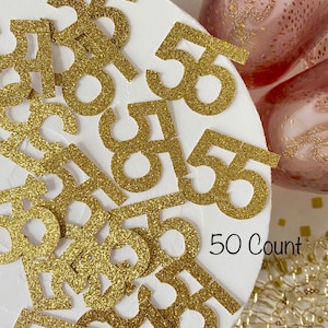 55th birthday confetti / 50 count / 55th birthday decorations / 55th birthday for mom / 55th birthday dad / 55th anniversary / 55th ideas
