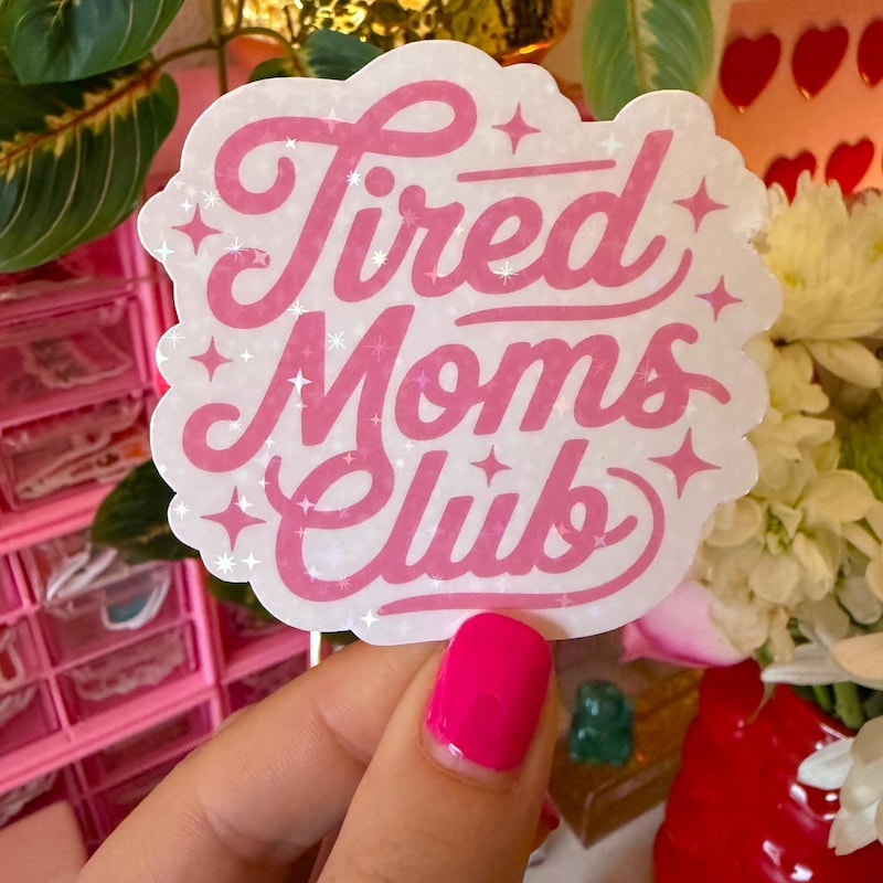 Mama's Tired Sticker - Etsy