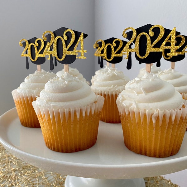 2024 cupcake toppers (12) / 2024 graduation / 2024 graduation decorations / 2024 decorations / 2024 new years / graduation cupcake toppers