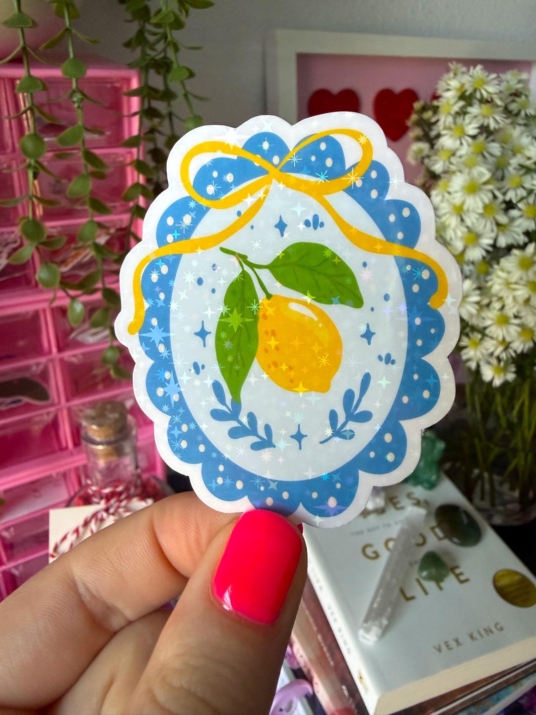 Chinoiserie Lemon Sticker / Holographic / Italian Lemon Stickers ...