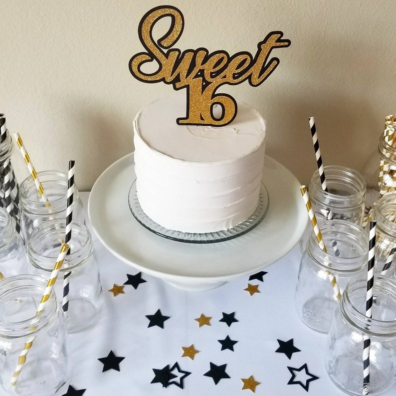 sweet 16 cake topper