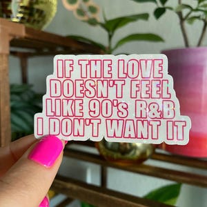 90s stickers / 90s r&b / holographic vinyl / throwback love stickers / laptop stickers / cute trendy stickers