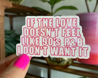 90s stickers / 90s r&b / holographic vinyl / throwback love stickers / laptop stickers / cute trendy stickers