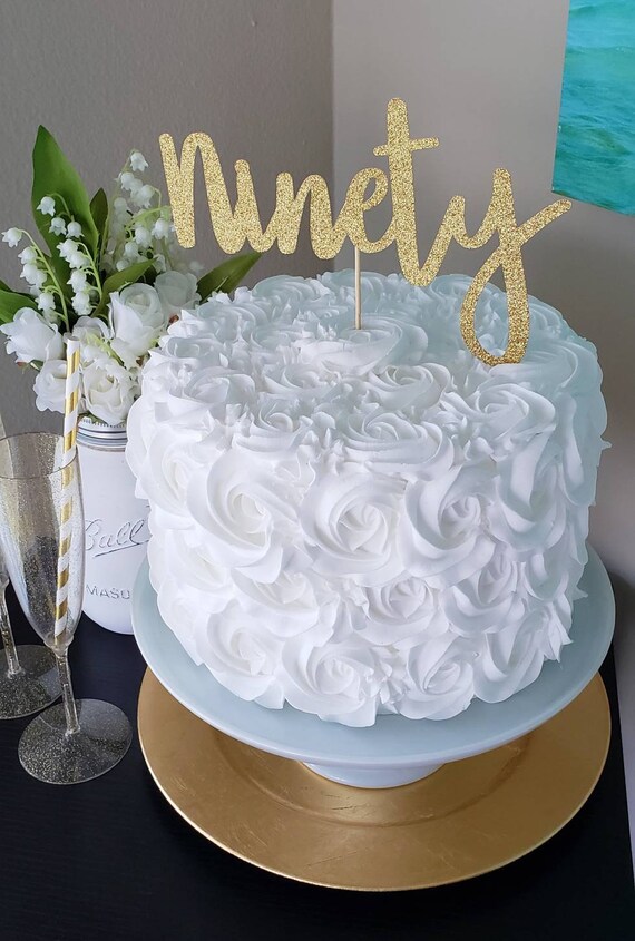 Decorations De Gateau 90e Anniversaire Cake Topper Vert Maison