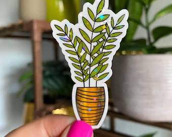 houseplant sticker / potted plant sticker / cute plant stickers / house decor plant stickers / pretty plant stickers / plant mom stickers