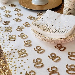 90th Birthday Confetti / 50 Count / 90th Birthday Decorations / Age Confetti / 90th Anniversary / 90th Birthday Ideas / Number Confetti