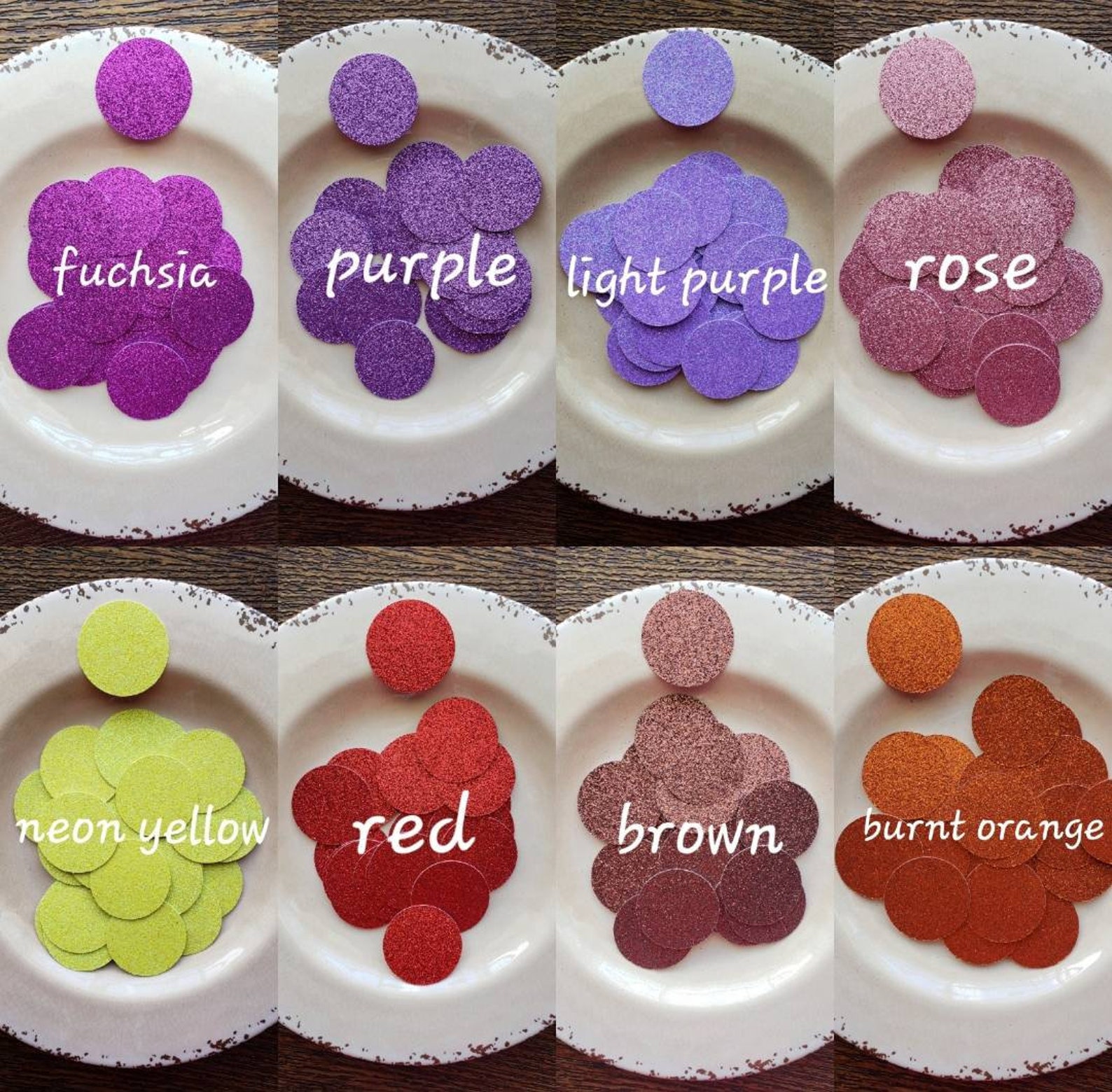 Circle Confetti / Glitter Confetti / Table Confetti / Reunion Etsy