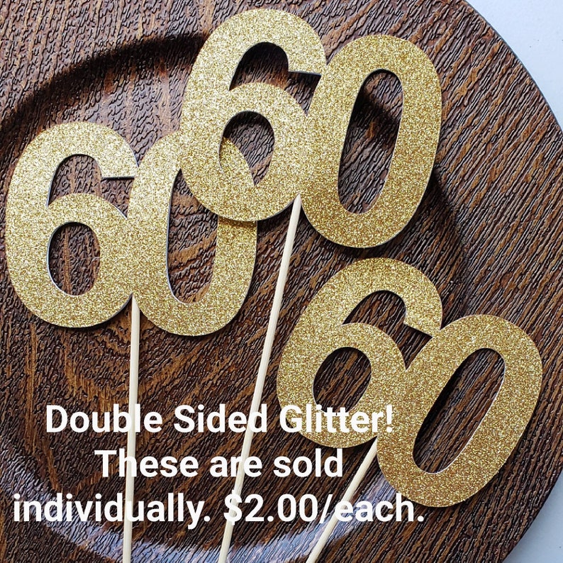60th Birthday Centerpieces 60th Birthday Party 60th Etsy
