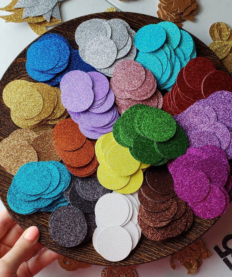 Circle Confetti / Glitter Confetti / Table Confetti / Reunion Etsy