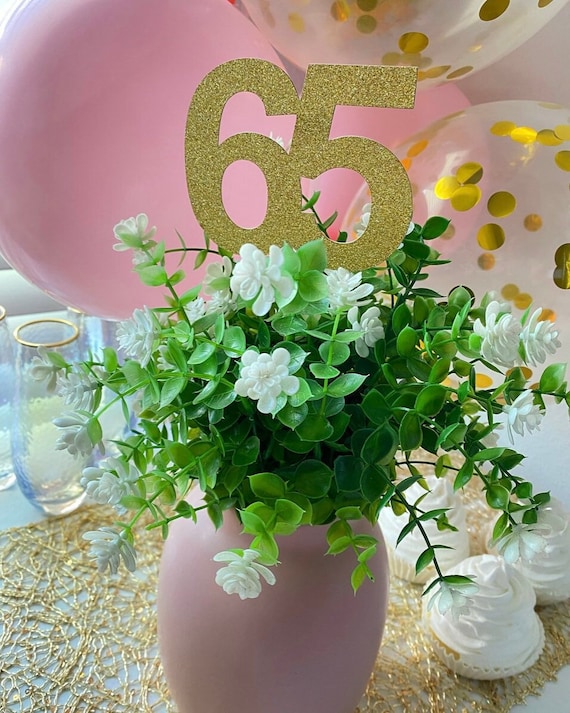 65th Birthday Centerpieces / 65th Birthday Party / 65th - Etsy