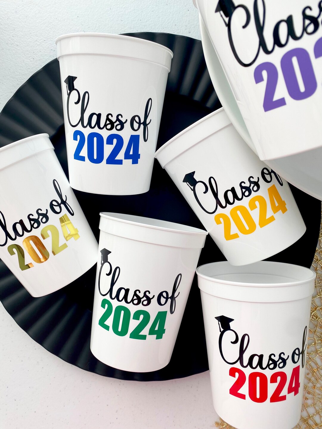Class of 2024 Cups / 16oz Stadium Cups / 2024 Graduation Cups / Reunion