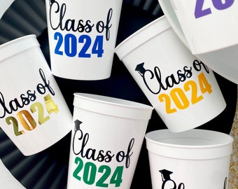 Class of 2024 cups / 16oz stadium cups / 2024 graduation cups / reunion cups / 2024 high school graduation / 2024 class reunion / 2024 grad