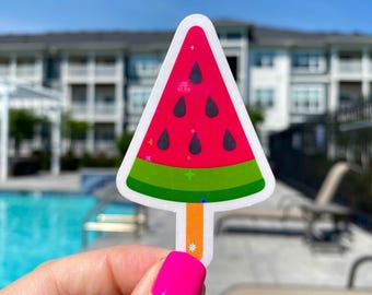 watermelon icecream sticker / holographic / watermelon popsicle sticker / cute popsicle sticker / summer stickers / summer icecream sticker