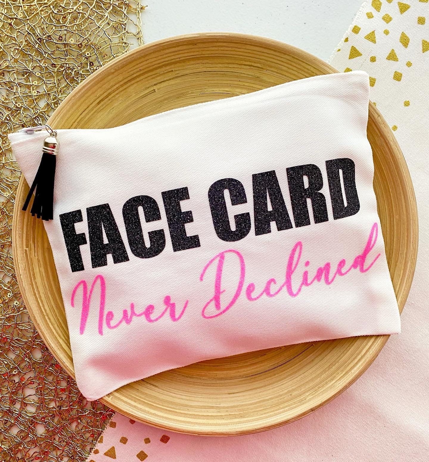 Makeup Bag / Face Card Never Declined / Makeup Pouch / - Etsy