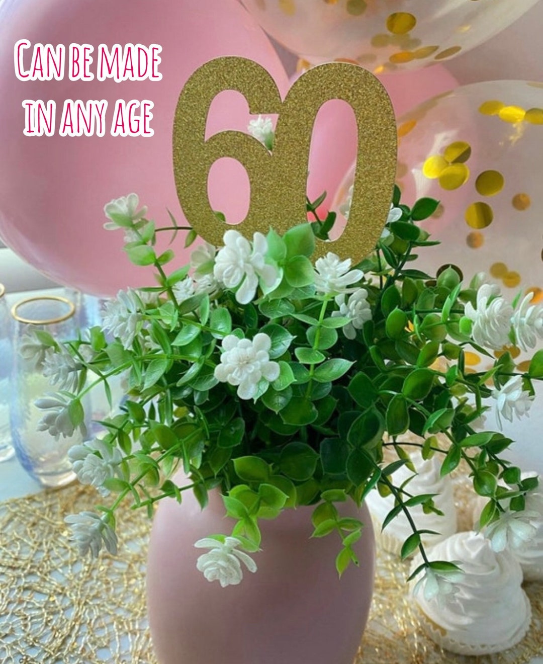60th Birthday Centerpieces / 60th Birthday Party / 60th Birthday