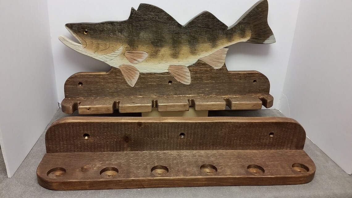 Walleye Fishing Rod Holder Etsy