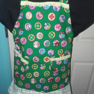Girl Scout Badges Apron Child sz 7/8