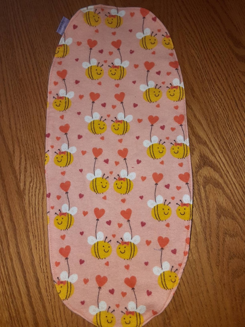 Bumblebees and Hearts Flannel Burp Cloth Mail order Over item handling ☆