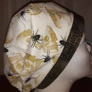 Skulls and Spiders Surgical Scrub Cap