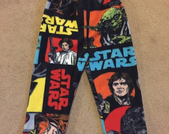 Vintage Character Fleece Pants Warriors in Space - Child Size 6/7