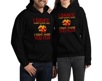 Sudadera con capucha unisex Baila con el diablo