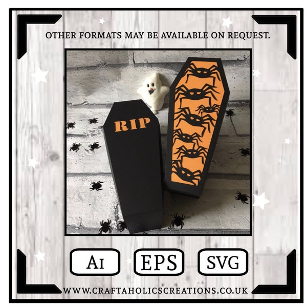 Halloween Coffin Boxes....Digital Download.....Ai EPS & SVG