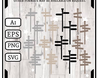 Collection of Sign Posts....Ai EPS PNG SVG.....Digital Download (Revised)