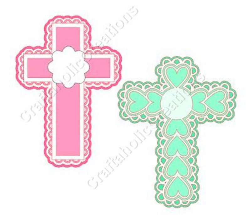 Download Pair of Decorative Layered Crosses SVG Digital Cutting ...