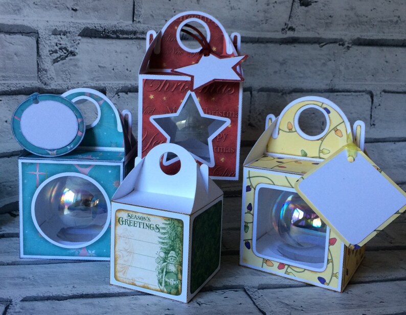 Download Set of 4 Bauble Boxes SVG DXF & FCM Digital Download | Etsy